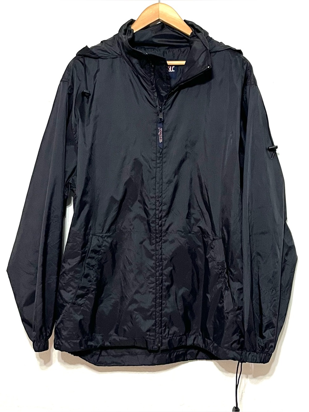 Jansport Windbreaker Black Zip Up Jacket School Workout